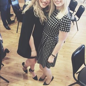 Anthropologie Black and cream babydoll dress